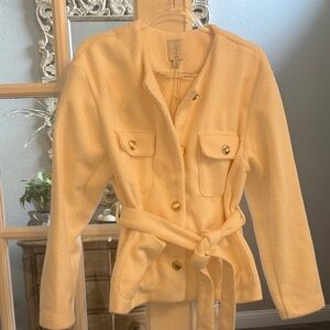 Size Large NWT Cream Jacket with Gold Buttons